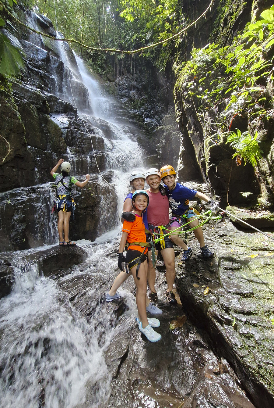 Waterfall rappelling adventure in Costa Rica