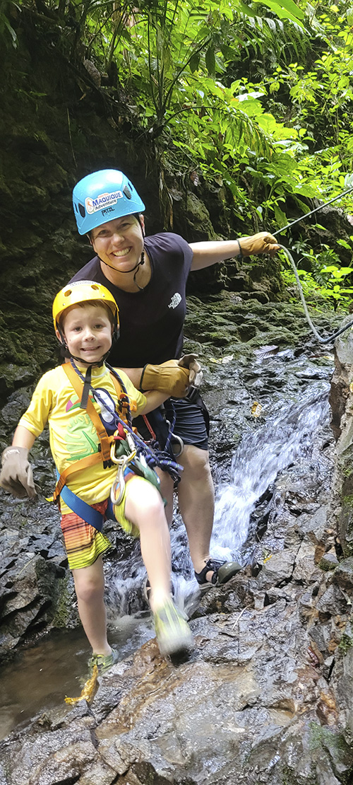 Waterfall rappelling destination