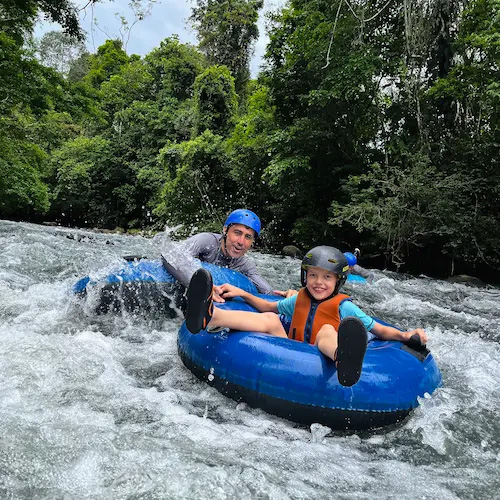 Tubing on Rio Celeste